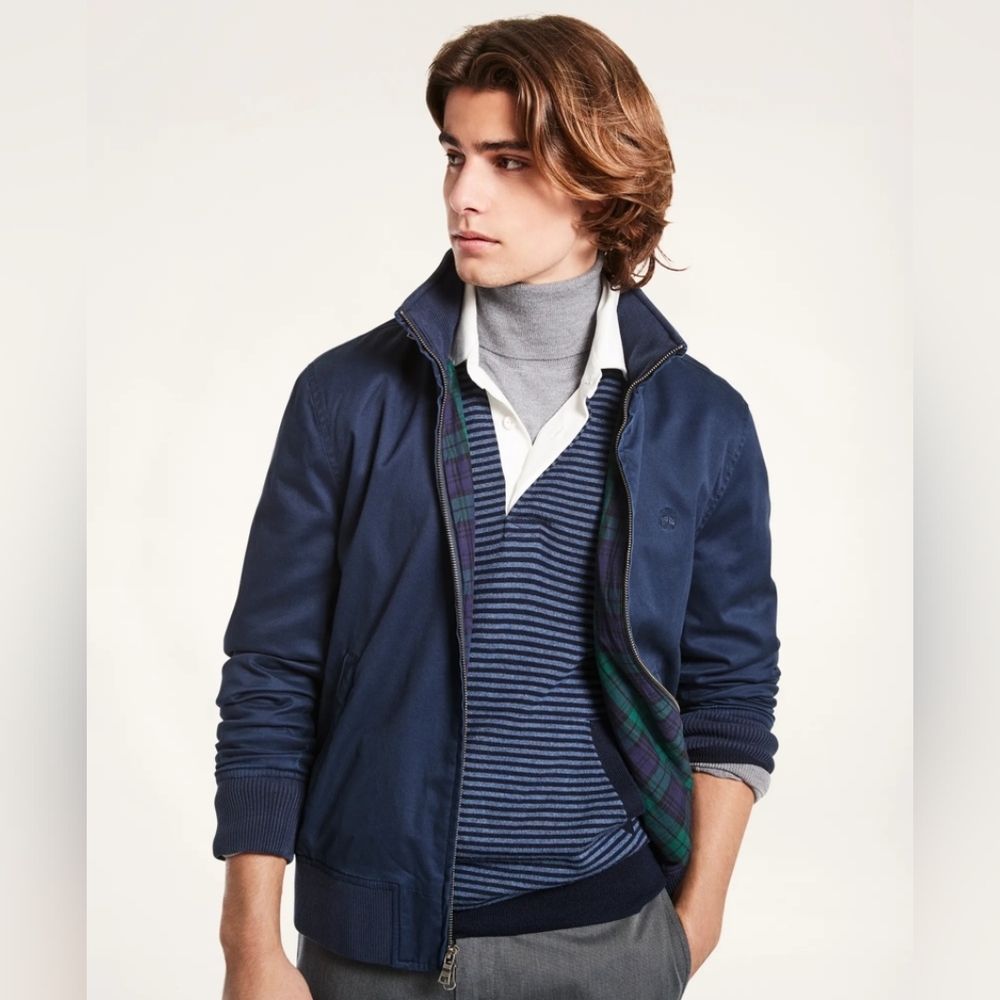 Brand New! Brooks Brothers. Stretch Cotton Twill Bomber Jacket